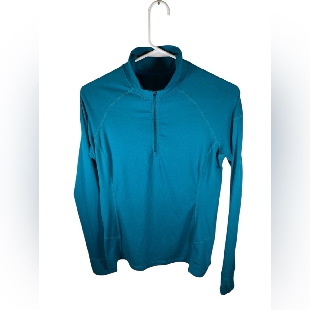 REI Women’s Lightweight Teal Quarter-Zip Pullover Long Sleeve